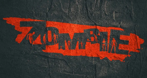Schriftzug der Zombie-Apokalypse — Stockfoto