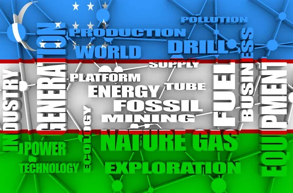 Nature gas industry relative words — Stock Photo, Image