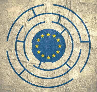 Avrupa Birliği bayrağı labirent