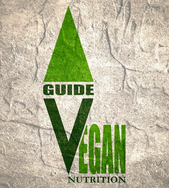 Guide nutritionnel végétalien concept emblème — Photo