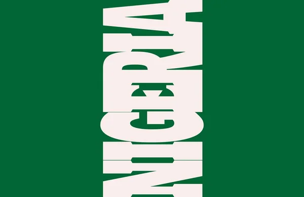 Nigeria bandera concepto de diseño — Vector de stock