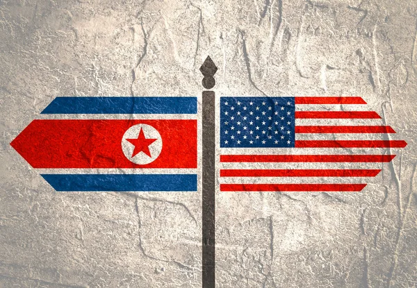 Relazioni tra Stati Uniti e Corea del Nord . — Foto Stock