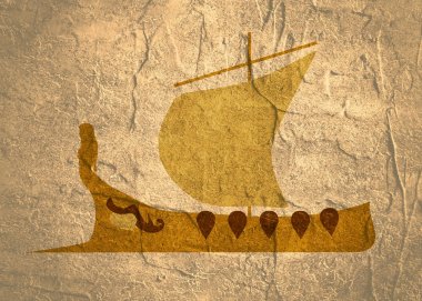 Greek ancient ship clipart