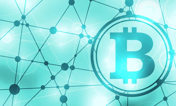 Bitcoin criptomoeda símbolo de moeda — Fotografia de Stock