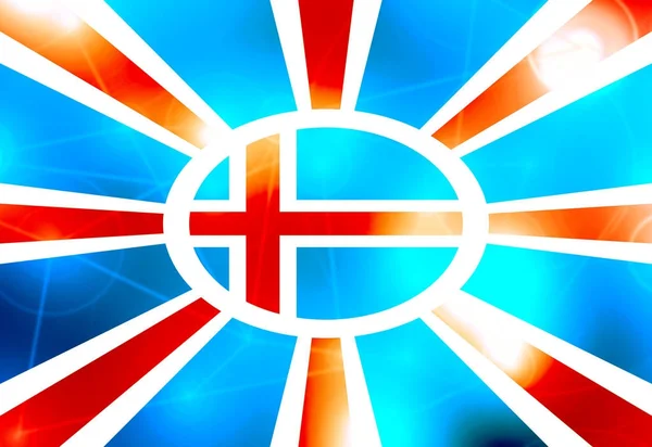 Bandeira da Islândia em pano de fundo raios de sol — Fotografia de Stock