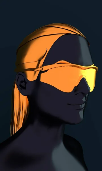 Güneş gözlüklü kadın portre. — Stok fotoğraf
