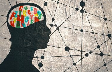 İnsan avatar profili görünümü. Erkek yüzü silueti