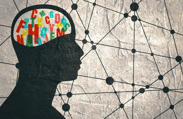 İnsan avatar profili görünümü. Erkek yüzü silueti