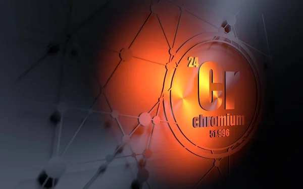 Elemento químico de crómio . — Fotografia de Stock