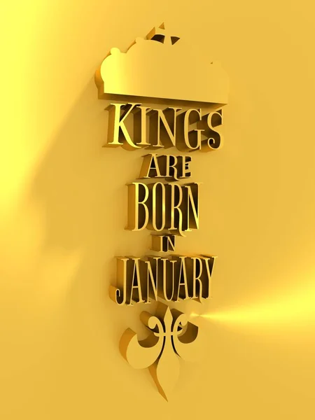 Vintage kings crown silhouette. Motivation quote — Stock Photo, Image