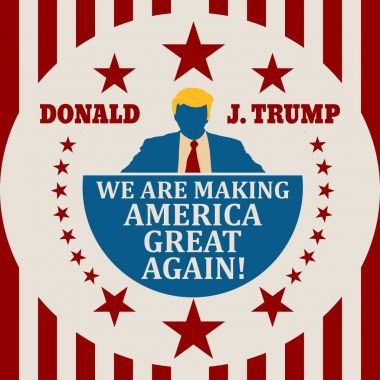 Donald Trump alıntı ile adam düz simgesi