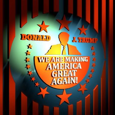 Donald Trump alıntı ile adam düz simgesi