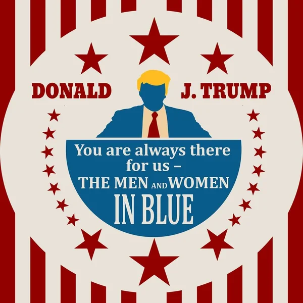 Icône plate homme avec citation Donald Trump — Image vectorielle