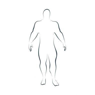 Vücut geliştirici silueti pozu