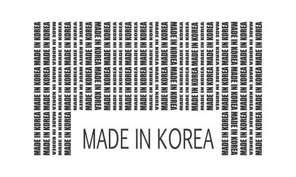 Зроблено в Кореї тексту — стоковий вектор