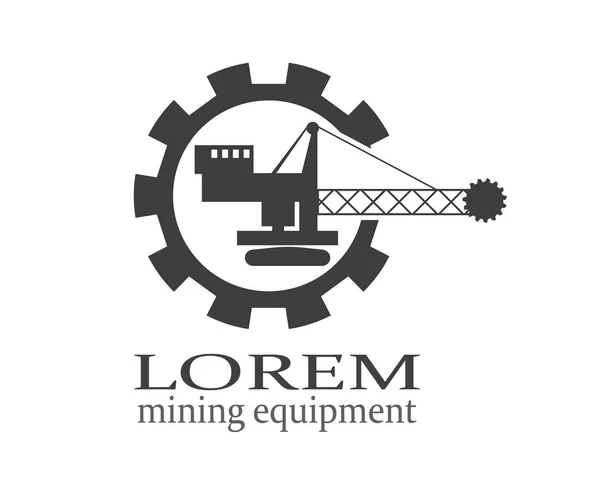 Logotipo da máquina de mineração ou construção —  Vetores de Stock