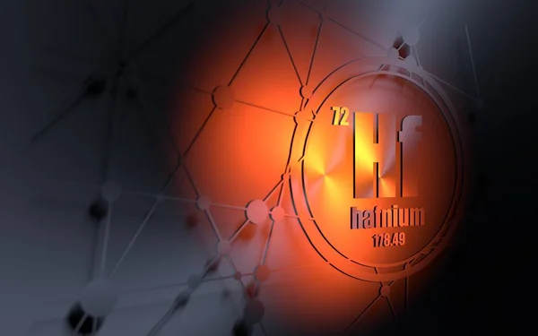 Unsur kimia Hafnium . — Stok Foto