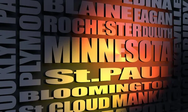 Seznam měst státu Minnesota — Stock fotografie