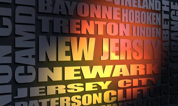 New Jersey state cities list — Stock Photo, Image