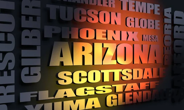 Seznam měst Arizona — Stock fotografie