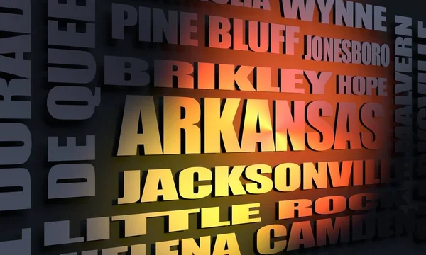 Lista de ciudades de Arkansas — Foto de Stock