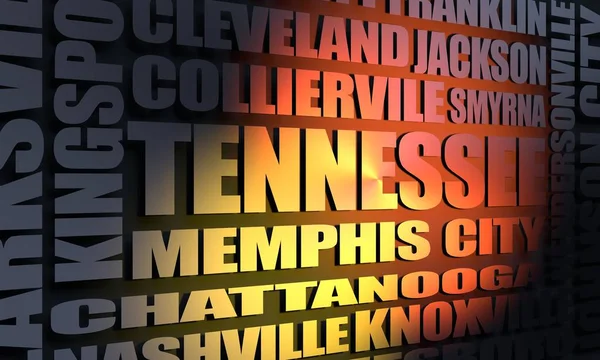 Tennessee steden lijst — Stockfoto