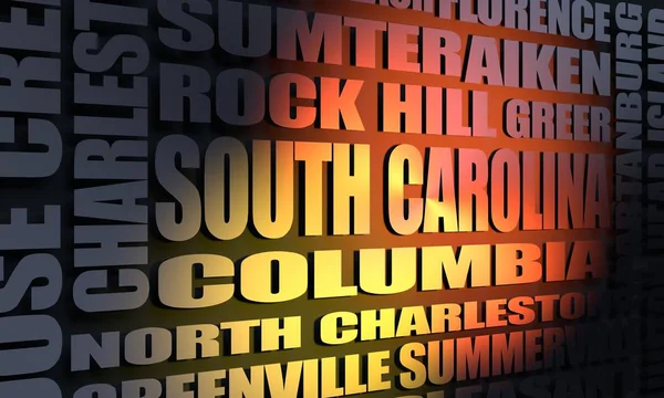Lista de ciudades de Carolina del Sur — Foto de Stock