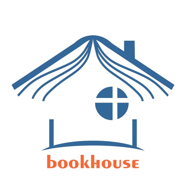 Эмблема продавца книг — стоковый вектор