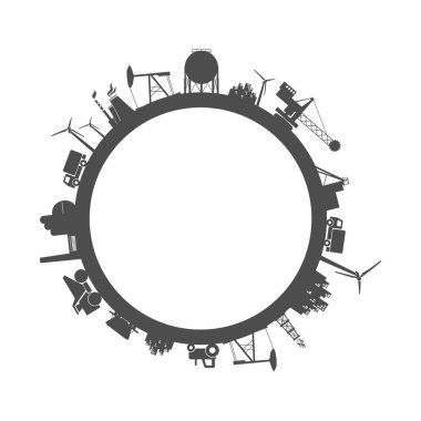 Sektöre bağlı siluetlerle çember