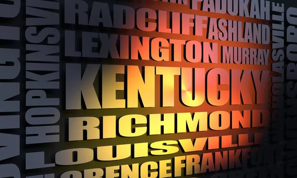 Kentucky cities list — Stock Photo, Image