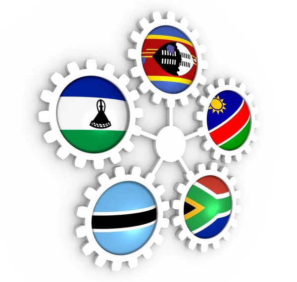 Southern African Customs Union members — Stock Photo, Image