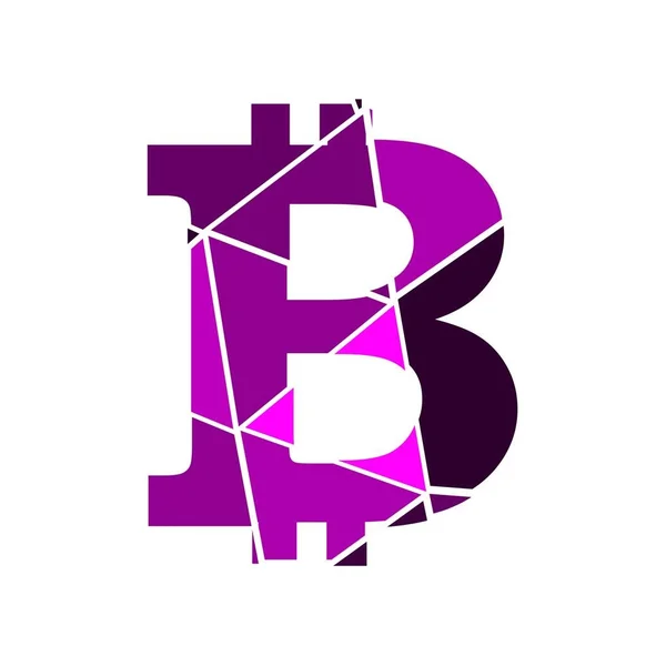 Bitcoin şifreleme para birimi sembolü — Stok Vektör