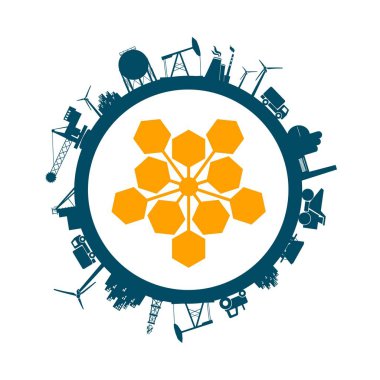 Sektöre bağlı siluetlerle çember