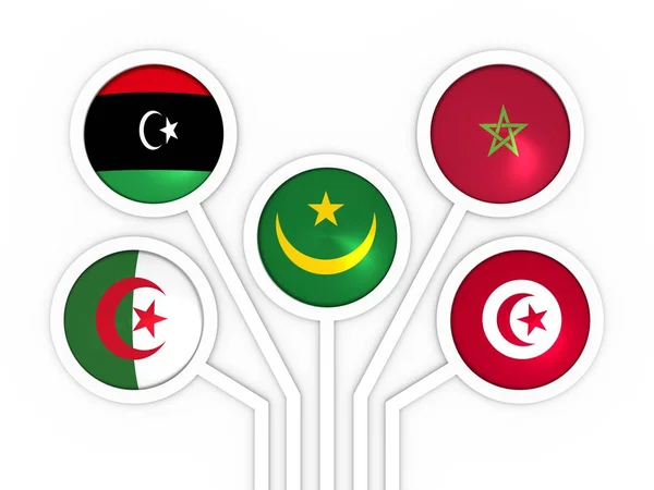 Miembros de la Unión del Magreb Árabe —  Fotos de Stock
