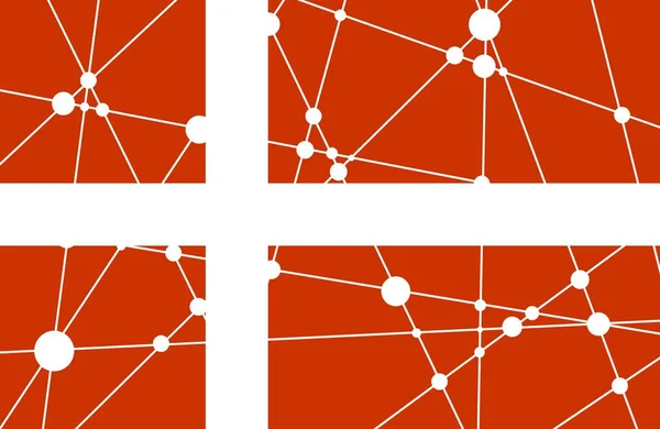 丹麦国旗概念 — 图库矢量图片