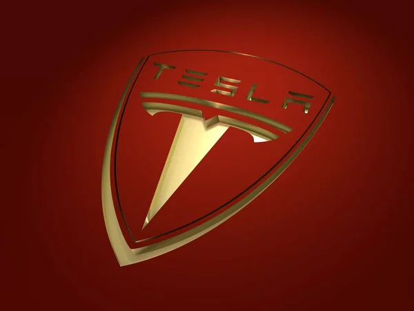 Tesla emblema del coche — Foto de Stock