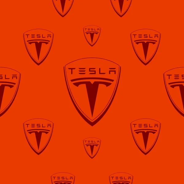 Tesla car emblem — Stock Vector