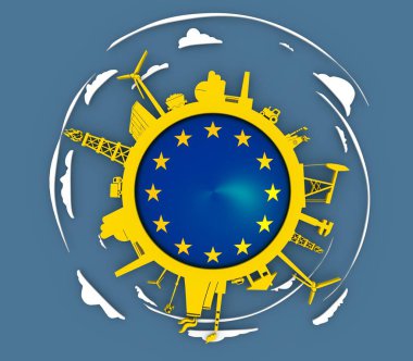 Sektöre bağlı siluetlerle çember