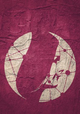 Bir kadın kafası silueti.