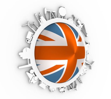 Sektöre bağlı siluetlerle çember