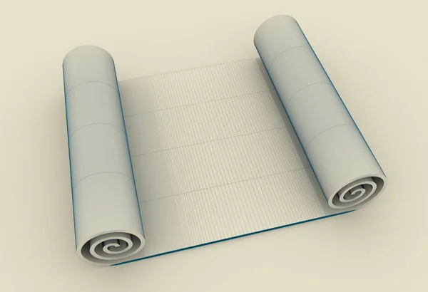 Kağıt kaydırma izometrik — Stok fotoğraf