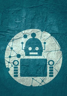 Sevimli abstrat robot