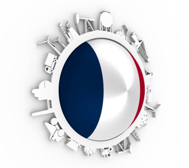 Sektöre bağlı siluetlerle çember