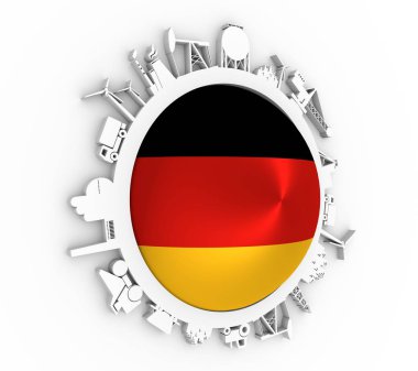 Sektöre bağlı siluetlerle çember