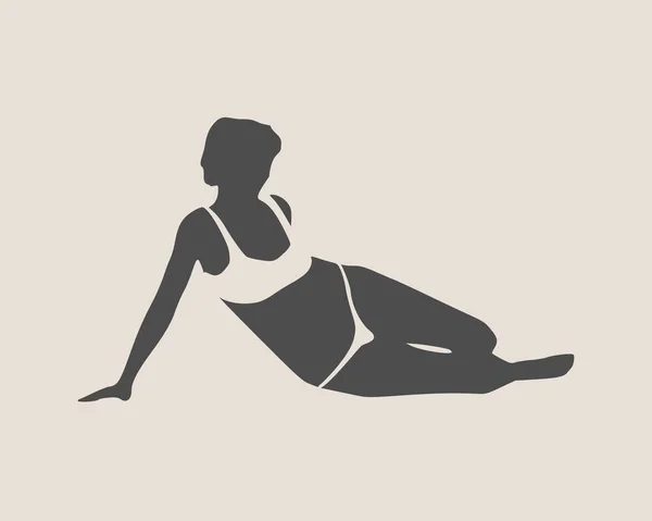 Hermosa chica sexy fitness. — Vector de stock