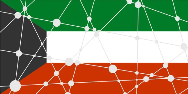 Koncepcja flaga Kuwejtu — Wektor stockowy