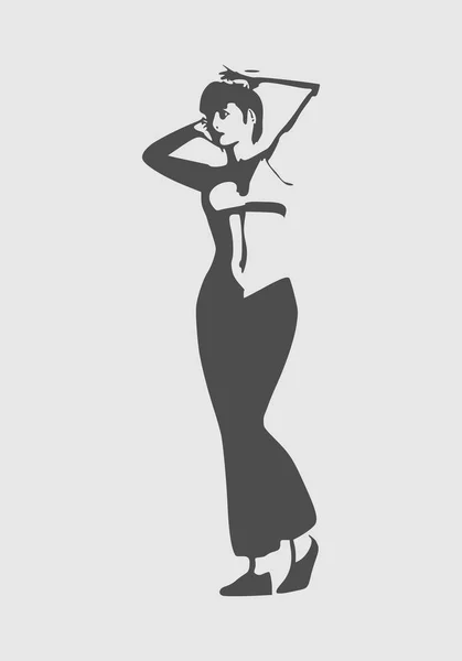 Pretty woman posing. — Stockvector