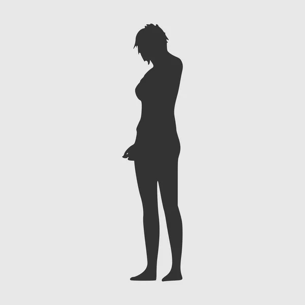 Силуэт сексуальной леди — стоковый вектор