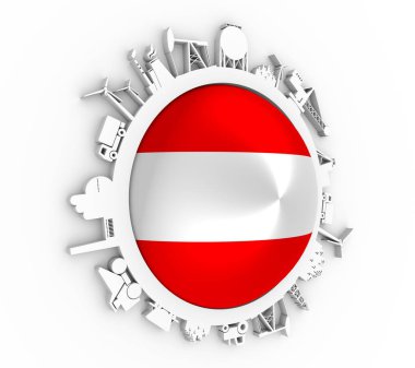 Sektöre bağlı siluetlerle çember