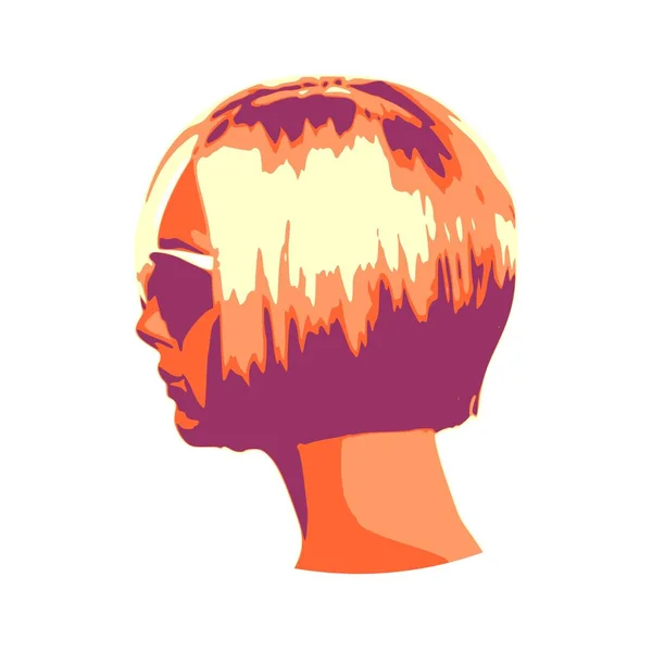 Rostro de mujer joven en gafas de sol . — Vector de stock